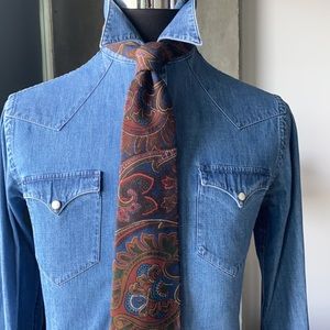 $119 Ralph Lauren Purple Label Two Fold Tie